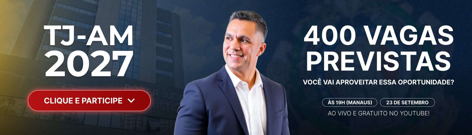 LIVE LANÇAMENTO - TJ AM - 21/09