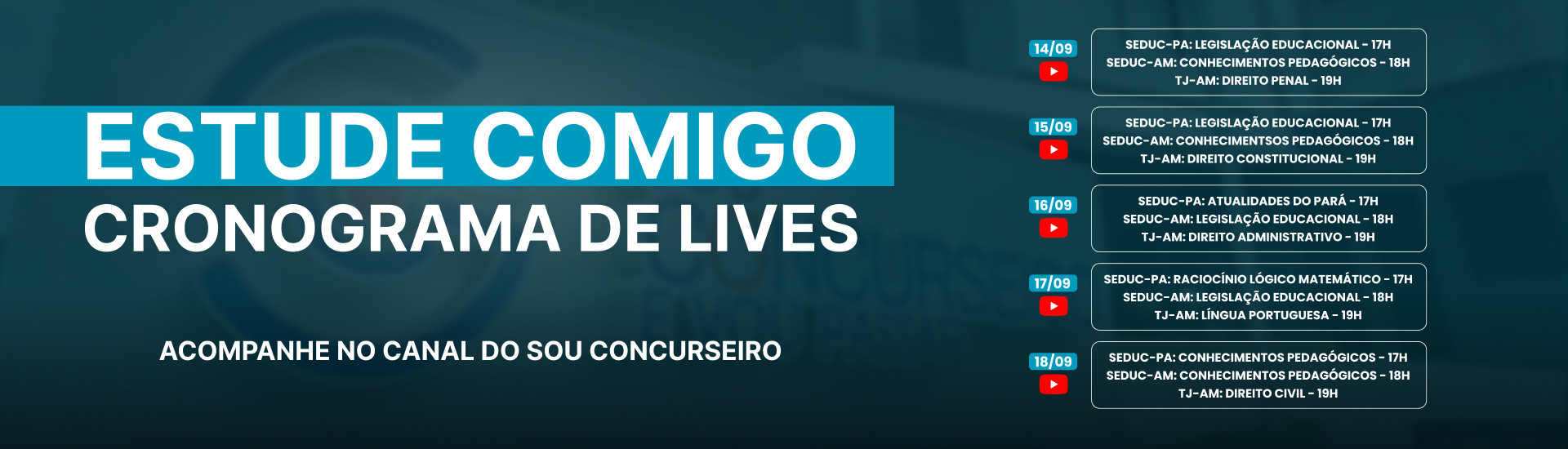 ESTUDE COMIGO - 14 A 18